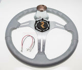 Club Car DS Steering Wheel with Hub Adapter - Silver - 1985 to Current