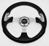 Yamaha Drive G29 and G16-G22 Golf Cart Black/Silver Steering Wheel & Hub Adapter