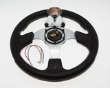 Yamaha Drive(G29) and G16-G22 Black & Silver Steering Wheel with Hub Adapter