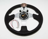 EZ-GO RXV and TXT Chrome/Black Steering Wheel with Hub Adapter