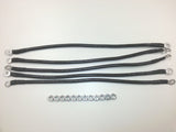 Club Car Golf Cart Battery Cable Set. 6 gauge 16" 48v or 36v with battery nuts