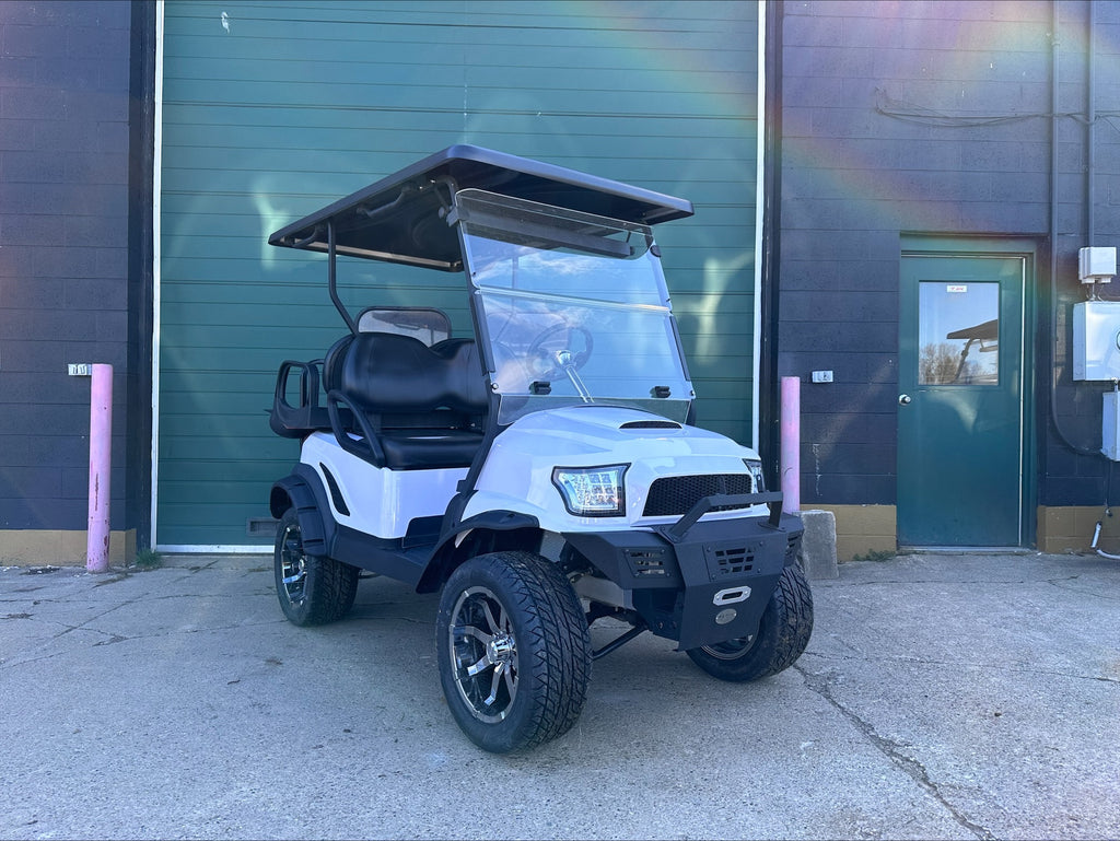 2018 Club Car White Alpha Lifted Four Passenger Electric
