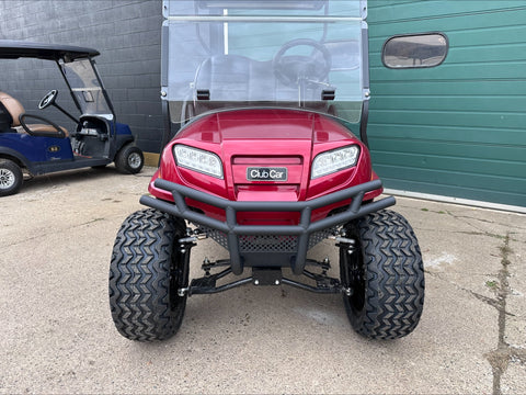 2023 Club Car Onward HP Candy Apple Red Lifted Four Passenger Electric