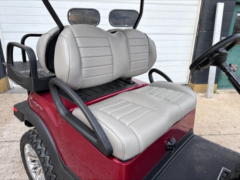 2024 Club Car Onward Candy Apple Red Lifted Four Passenger Electric