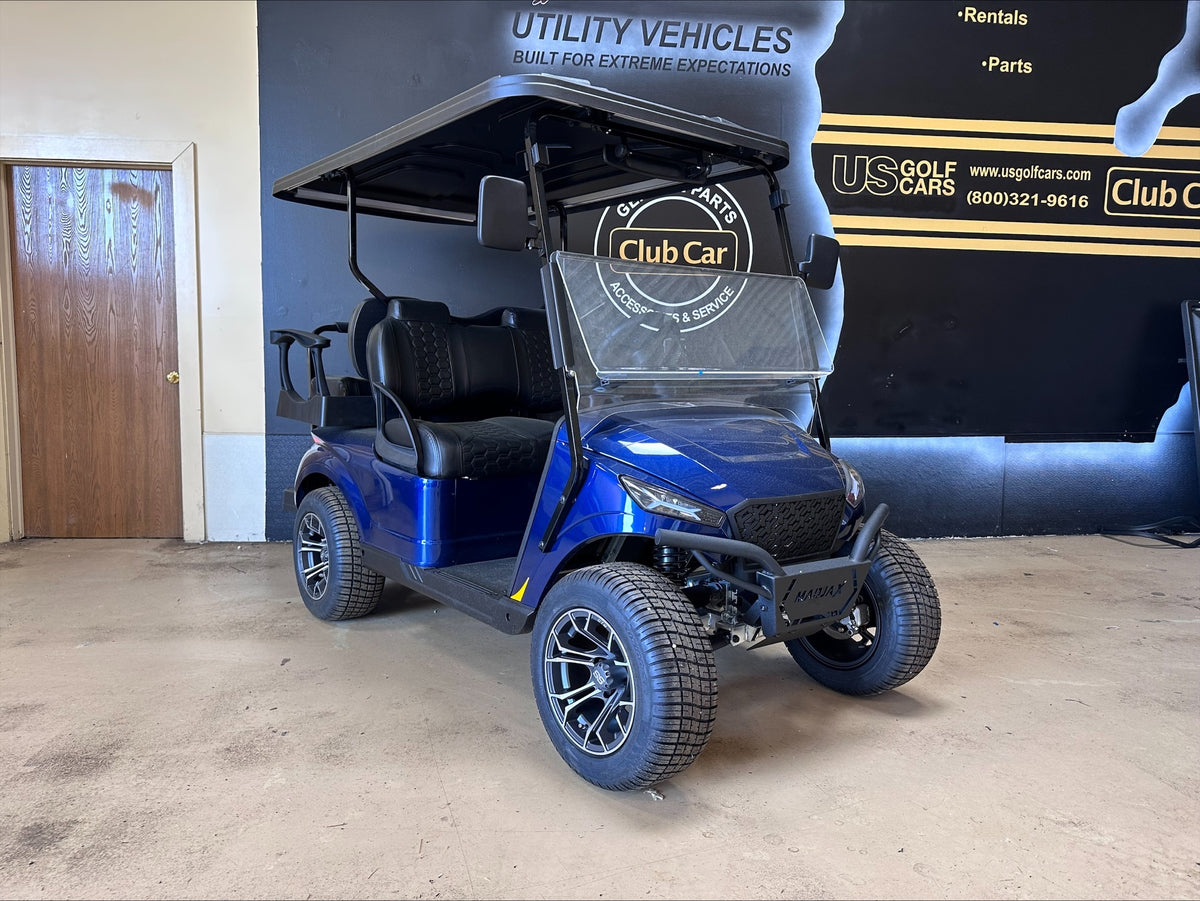 2023 MadJax X Series Admiral Blue Four Passenger Electric – US Golf Cars