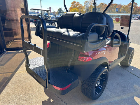 2023 Club Car Onward Candy Apple Red Lifted Four Passenger HP Electric