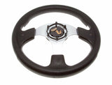 Golf Cart Steering Wheel 6 Hole Pattern - Black / Silver