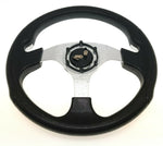 EZ-GO RXV and TXT Black and Silver Steering Wheel with Hub Adapter