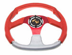 Club Car Precedent Steering Wheel with Hub Adapter - Red & Grey