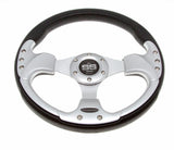 EZ-GO RXV and TXT Chrome/Black Steering Wheel with Hub Adapter