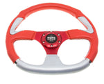Club Car Precedent Red Steering Wheel/Hub Adapter/Chrome Cover Kit 2004+